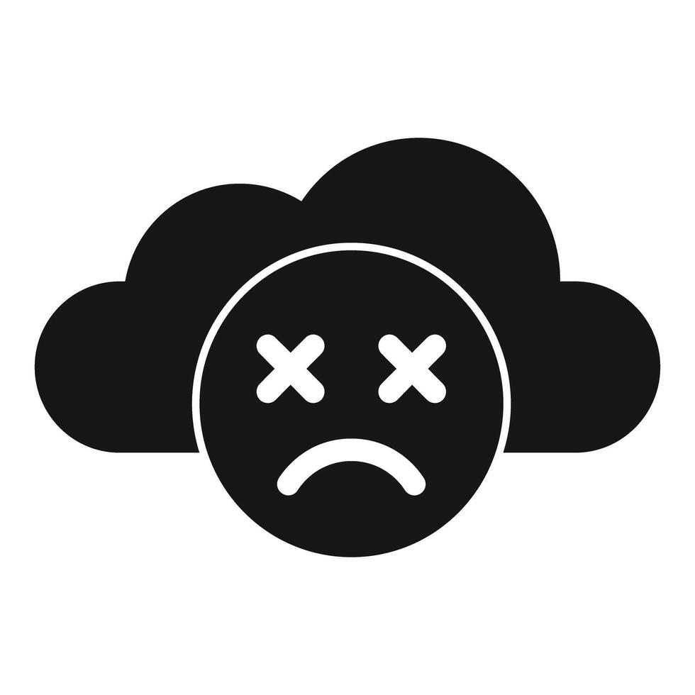 Dead cloud storage server showing problem with data loss vector