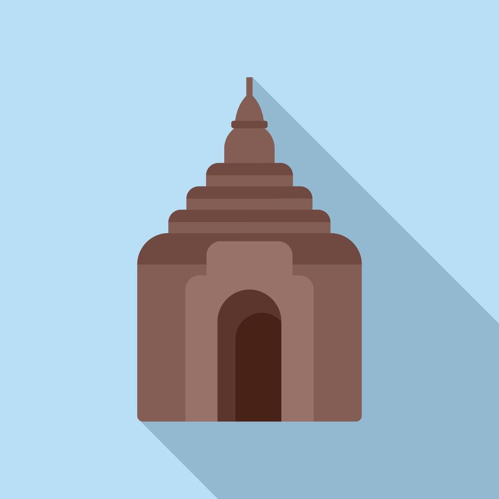 Ancient buddhist temple building standing tall in asia vector