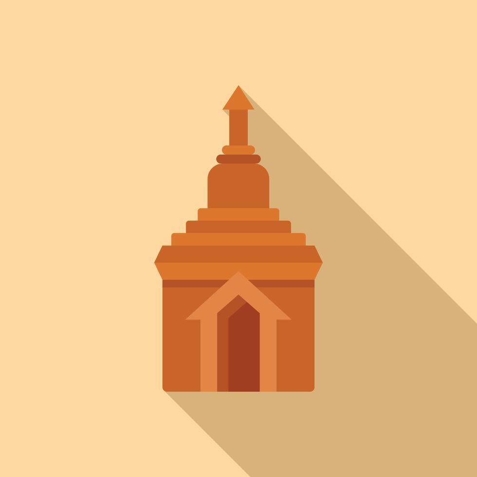 Buddhist temple building representing asian religion and culture vector