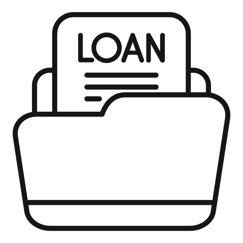 Loan agreement stored in a folder being organized vector