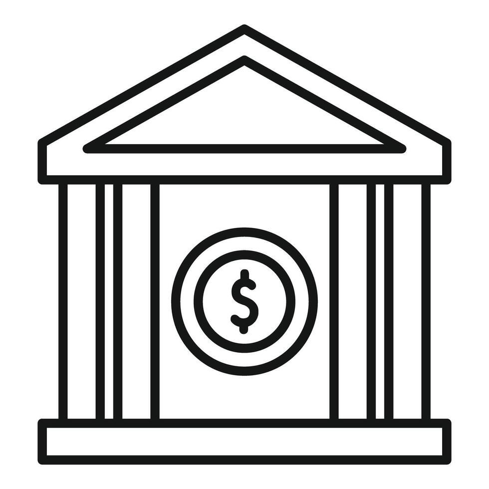 Bank building showing the concept of finance vector