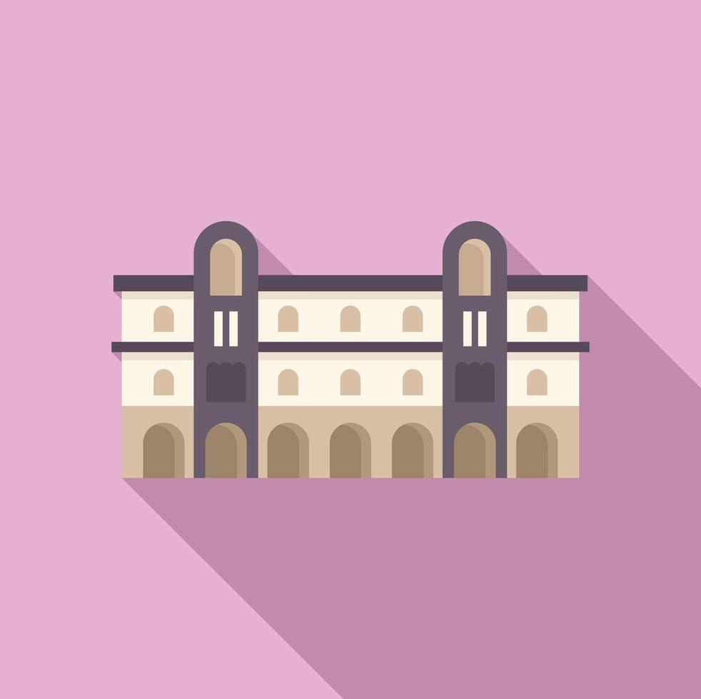 Ancient building with arches representing roman architecture vector