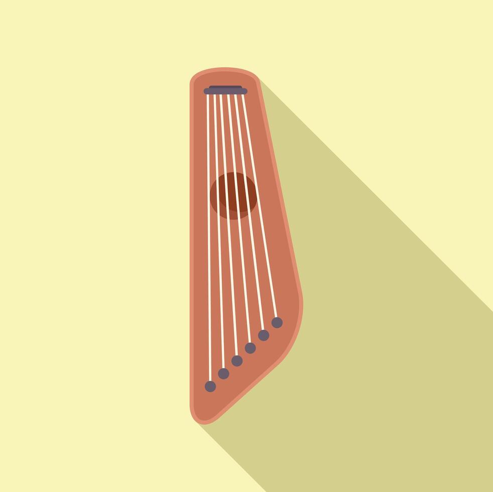 Traditional string instrument kantele playing beautiful music vector