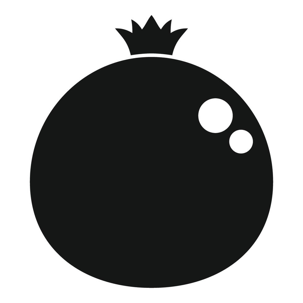 Simple black blueberry icon showing a ripe berry vector