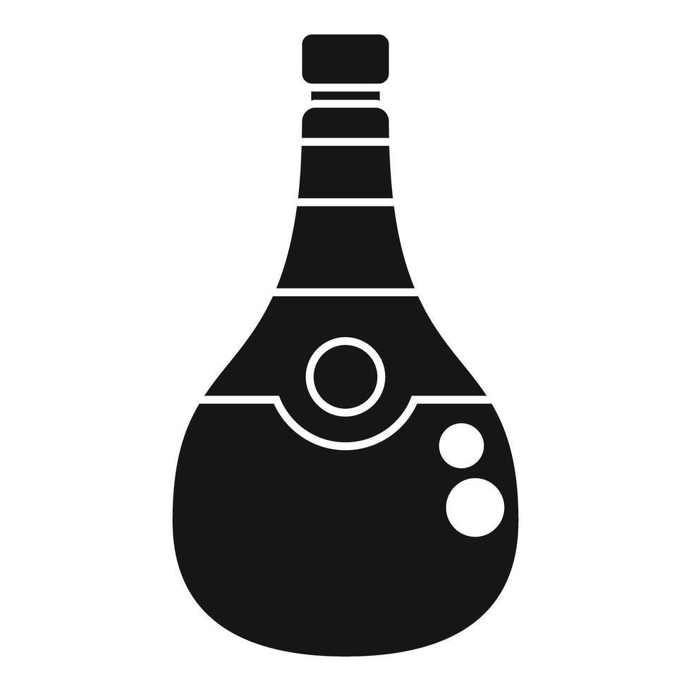Black bottle of wine with cork showing quality and taste vector