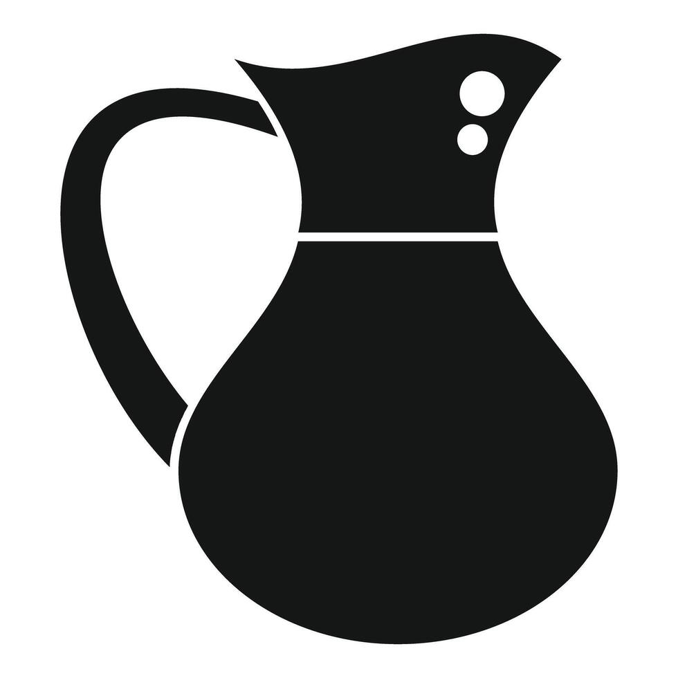Big metal jug with handle for serving water or wine vector