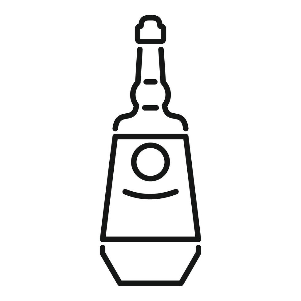 Bottle of liquor with cap having unique shape for branding vector