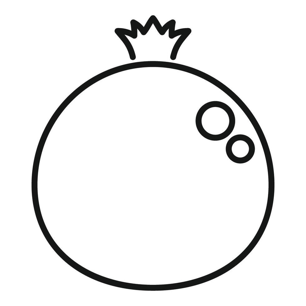 Whole cranberry with stem showing seeds icon thin line vector