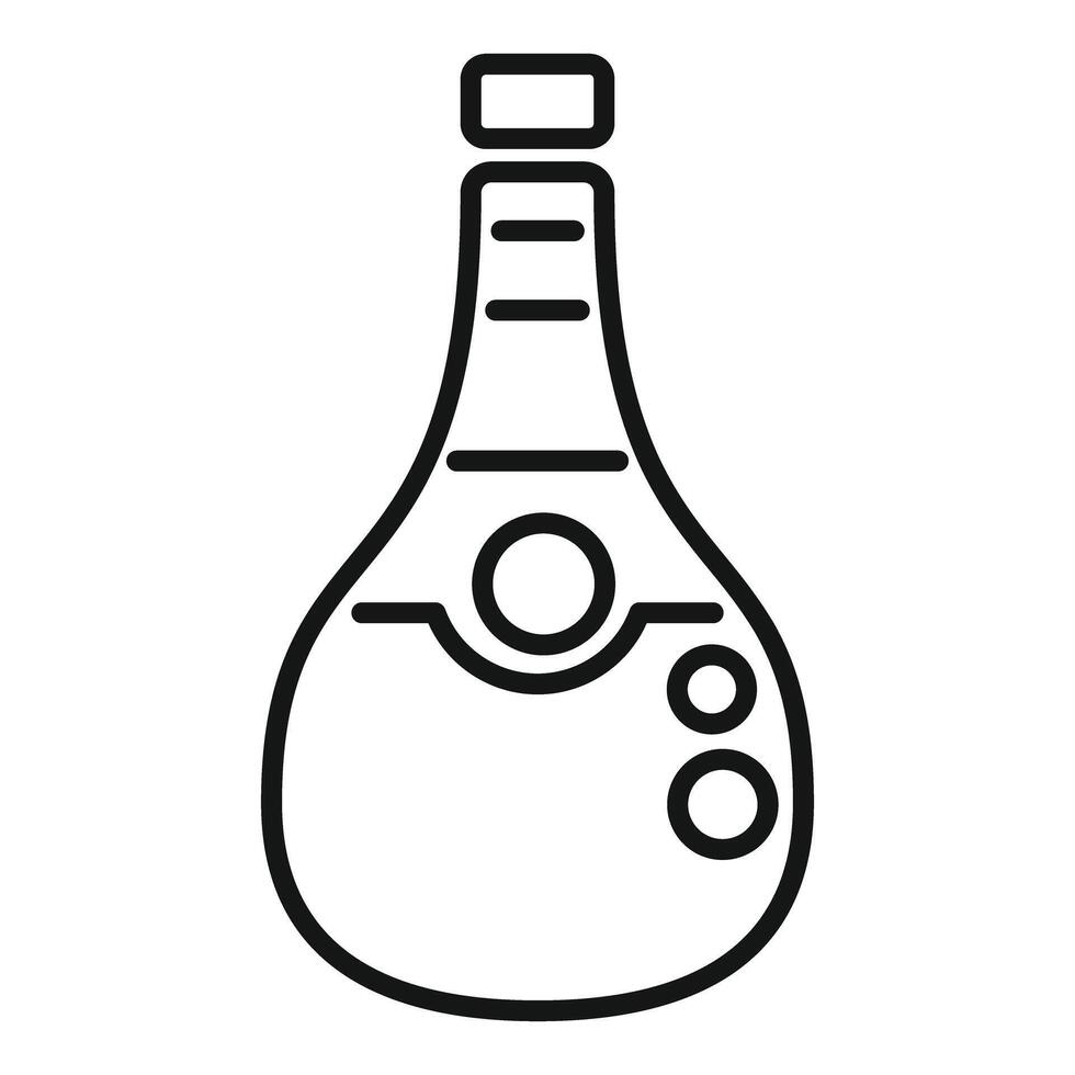 Bottle of liquor with cork stopper showing alcohol content level vector