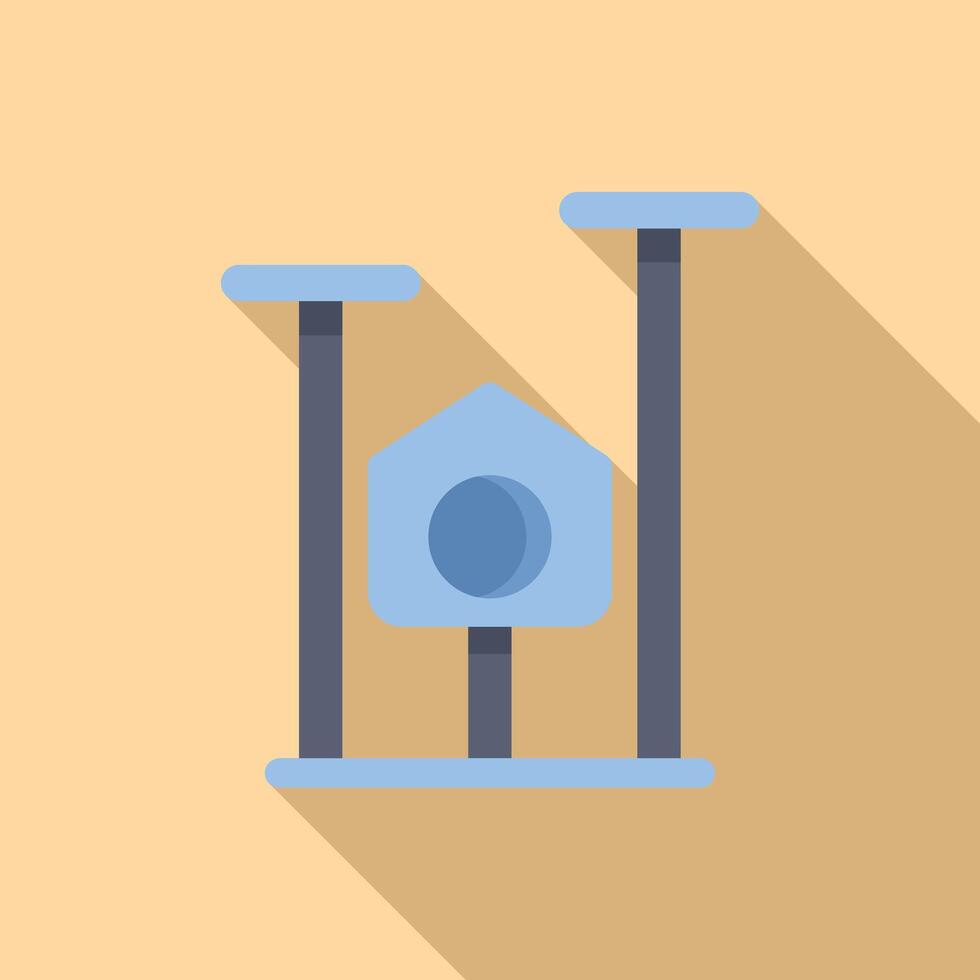 Cat tree house is providing comfort and fun for your feline friend vector