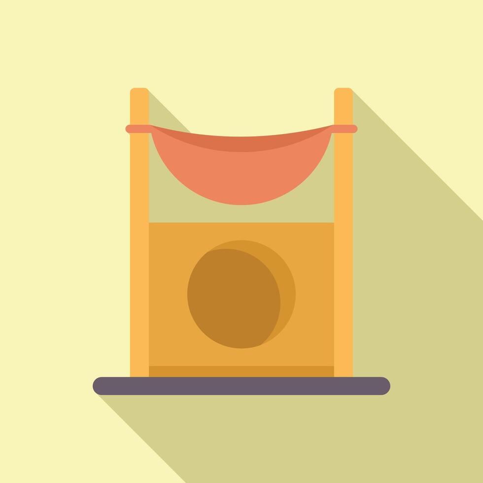 Cat playground with hammock providing comfortable place for sleeping vector