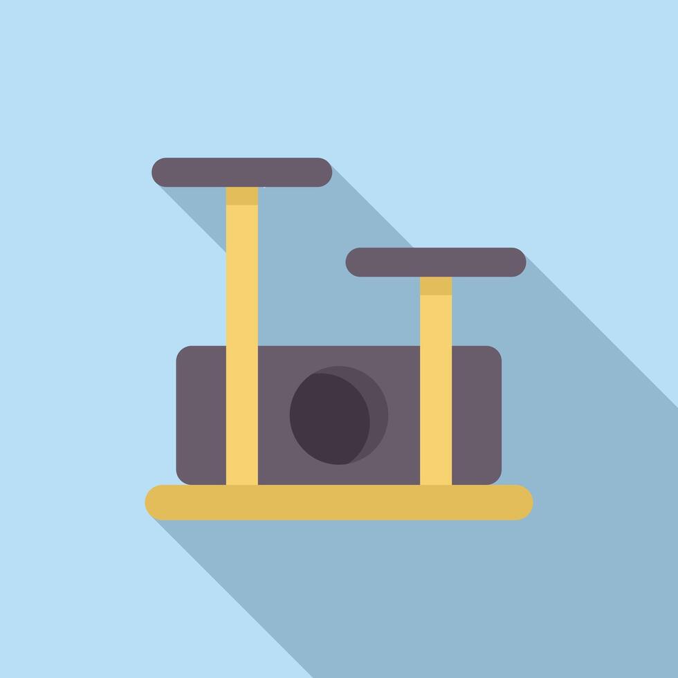 Cat tree providing scratching posts and a cozy hideout for playful cats vector