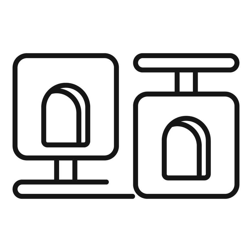 Fingerprint scanner verifying identity on computer and mobile device vector