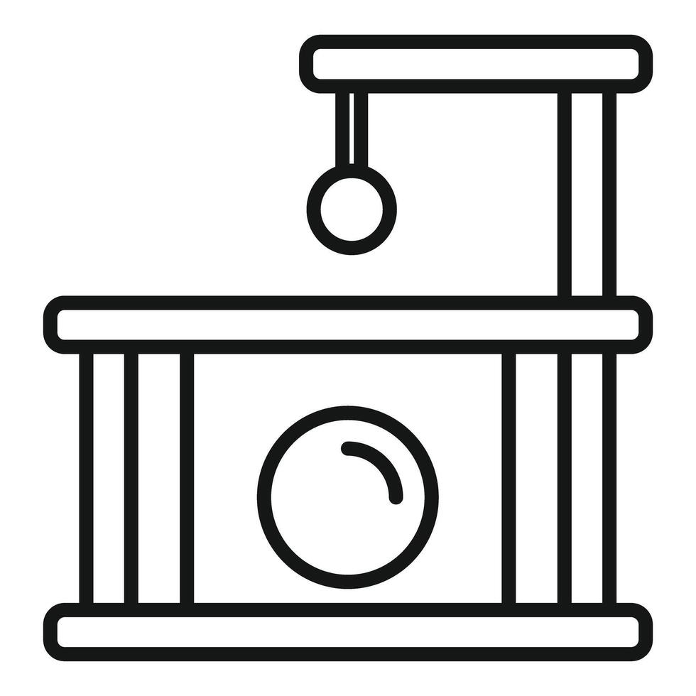 Cat tree with hanging ball for playful felines vector