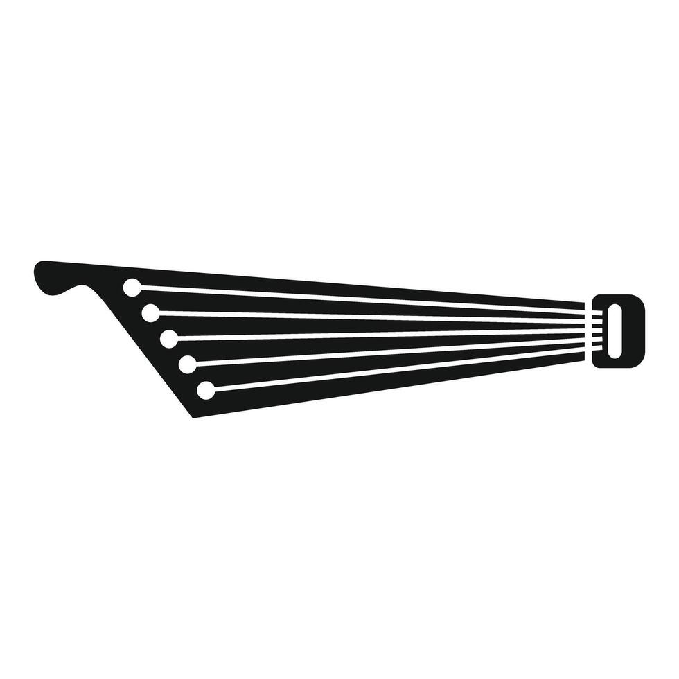 Ancient greek kithara string instrument silhouette icon vector