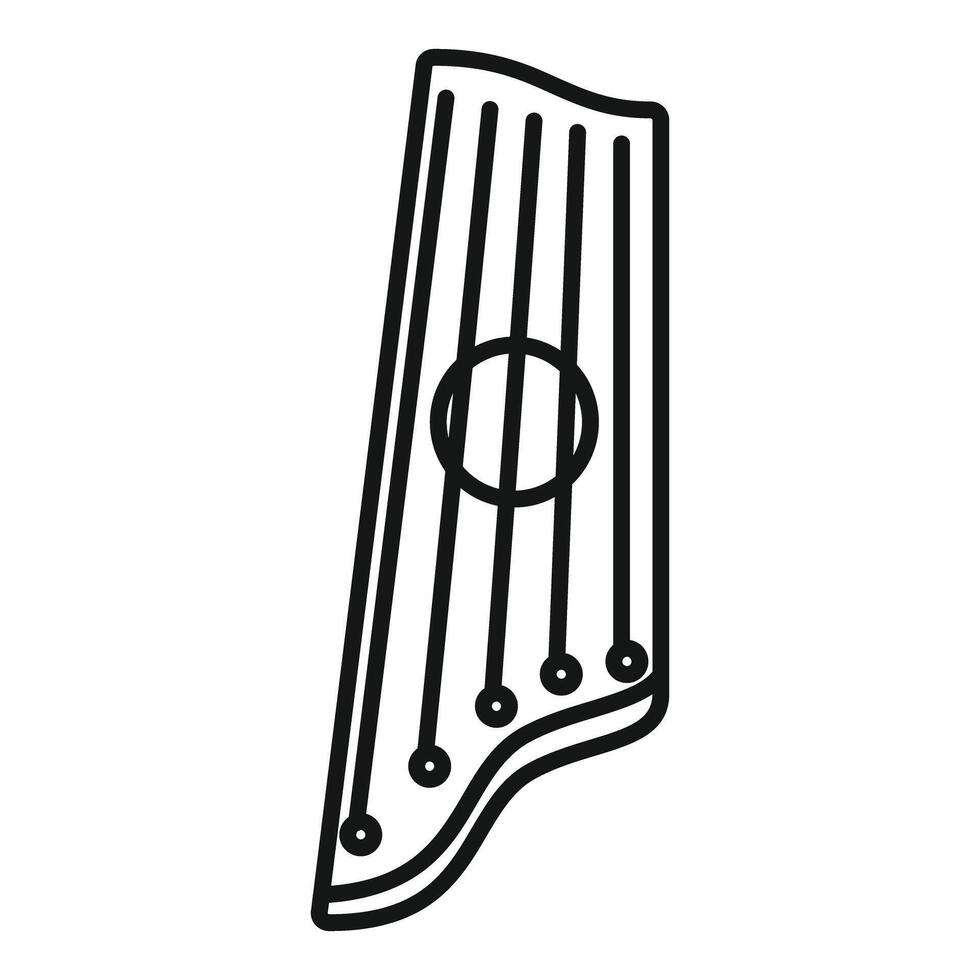 String instrument kantele playing romantic music icon vector