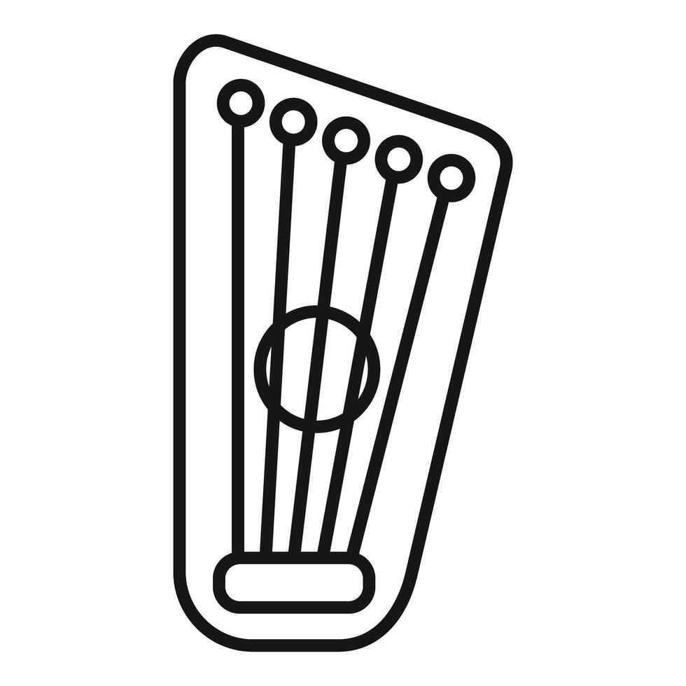 Ancient greek psaltery lyre musical instrument icon vector