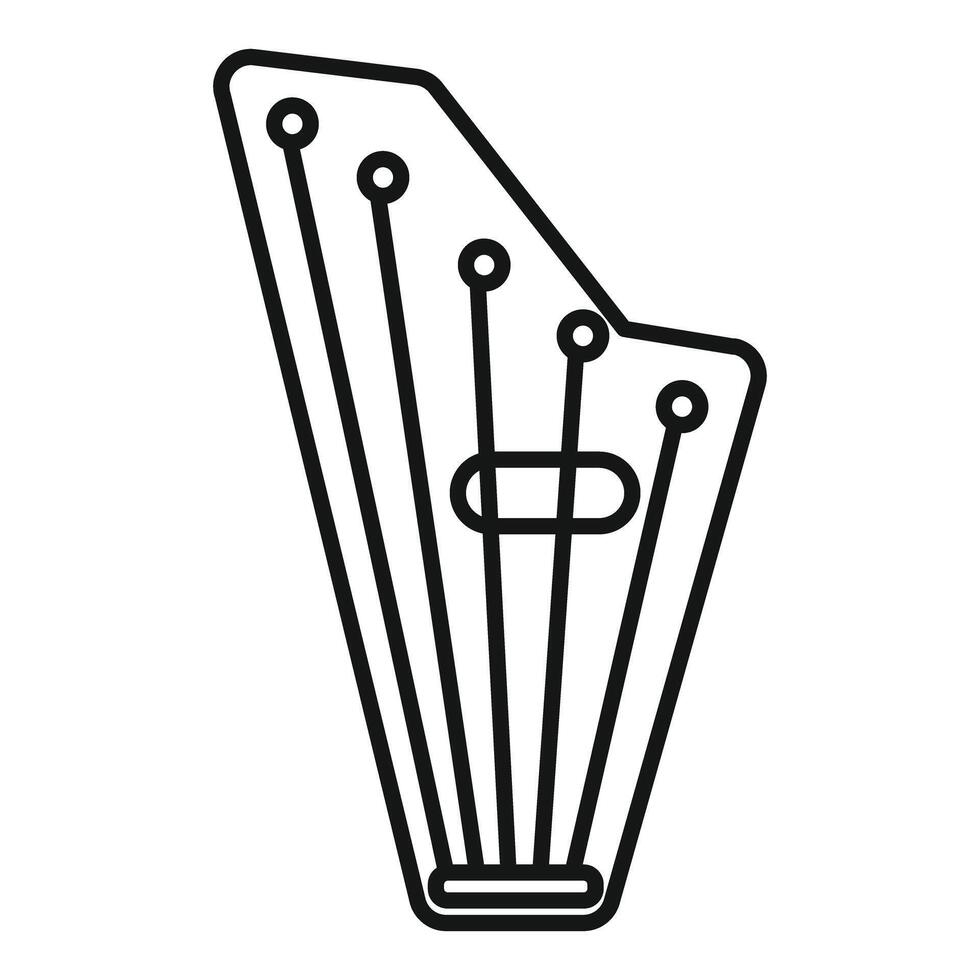 Gusli traditional russian string musical instrument showing culture icon retro vector