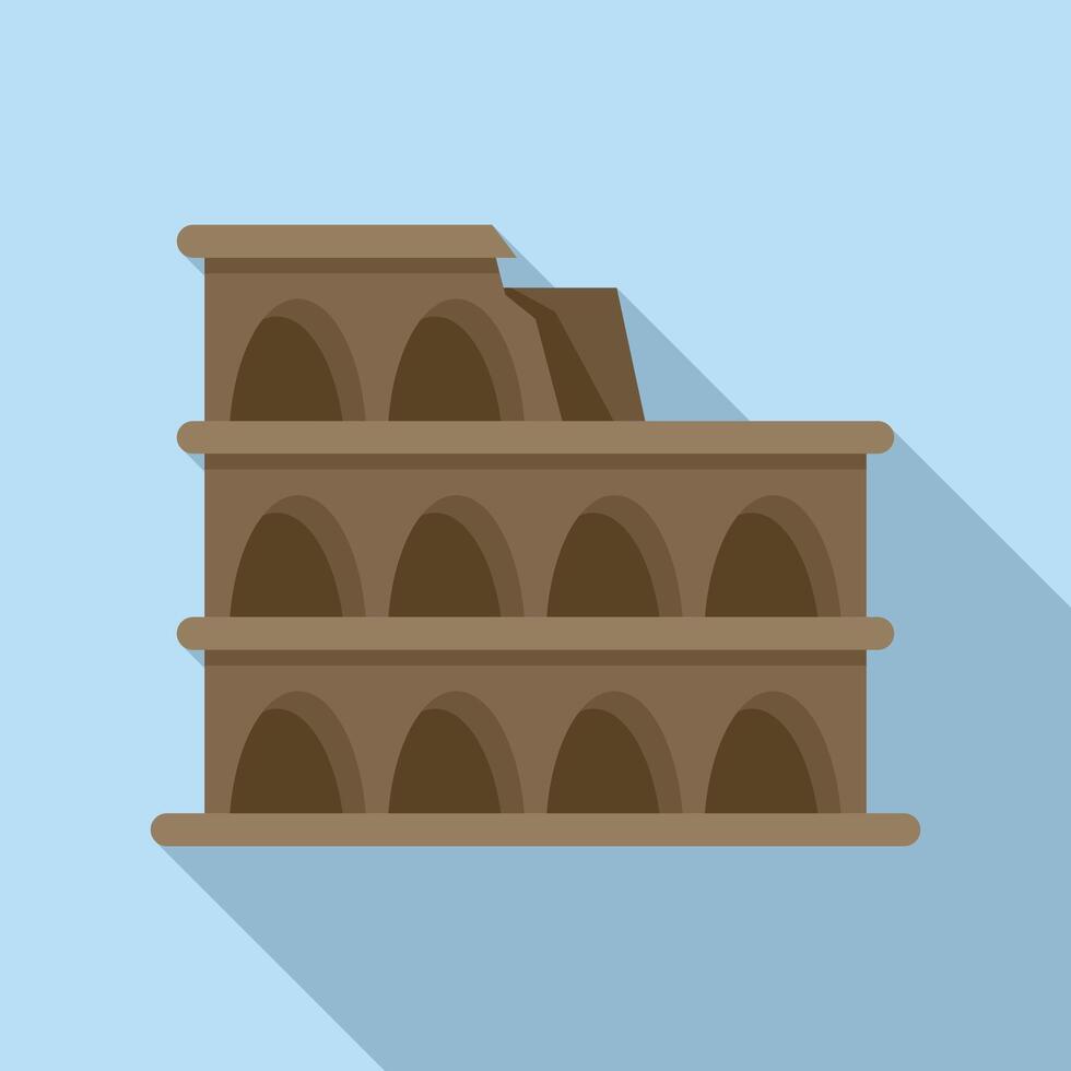 Ancient roman colosseum building standing tall illustration vector