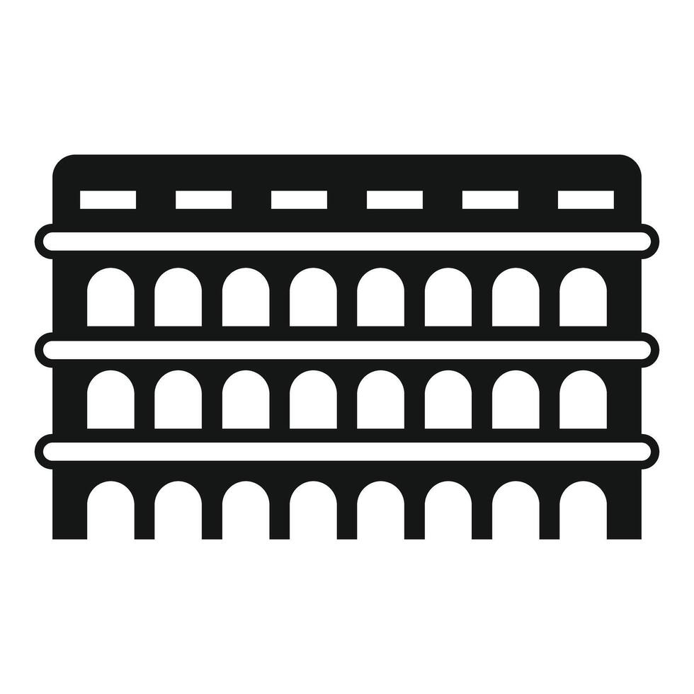 Colosseum building representing italian culture and tourism vector