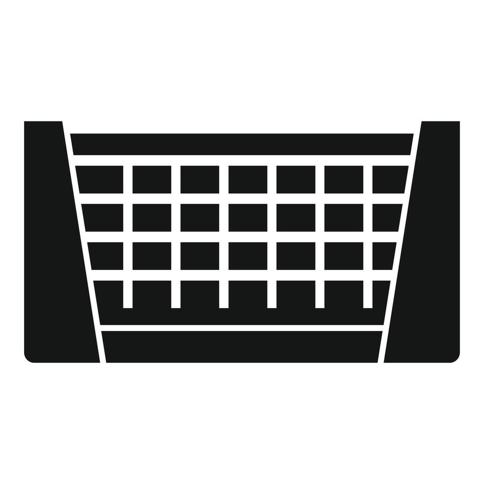 Handball goal post standing on white background vector