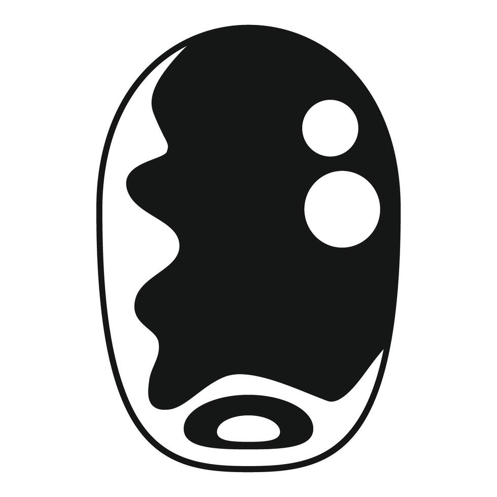 Simple icon of a steak, evoking concepts of food and cooking vector