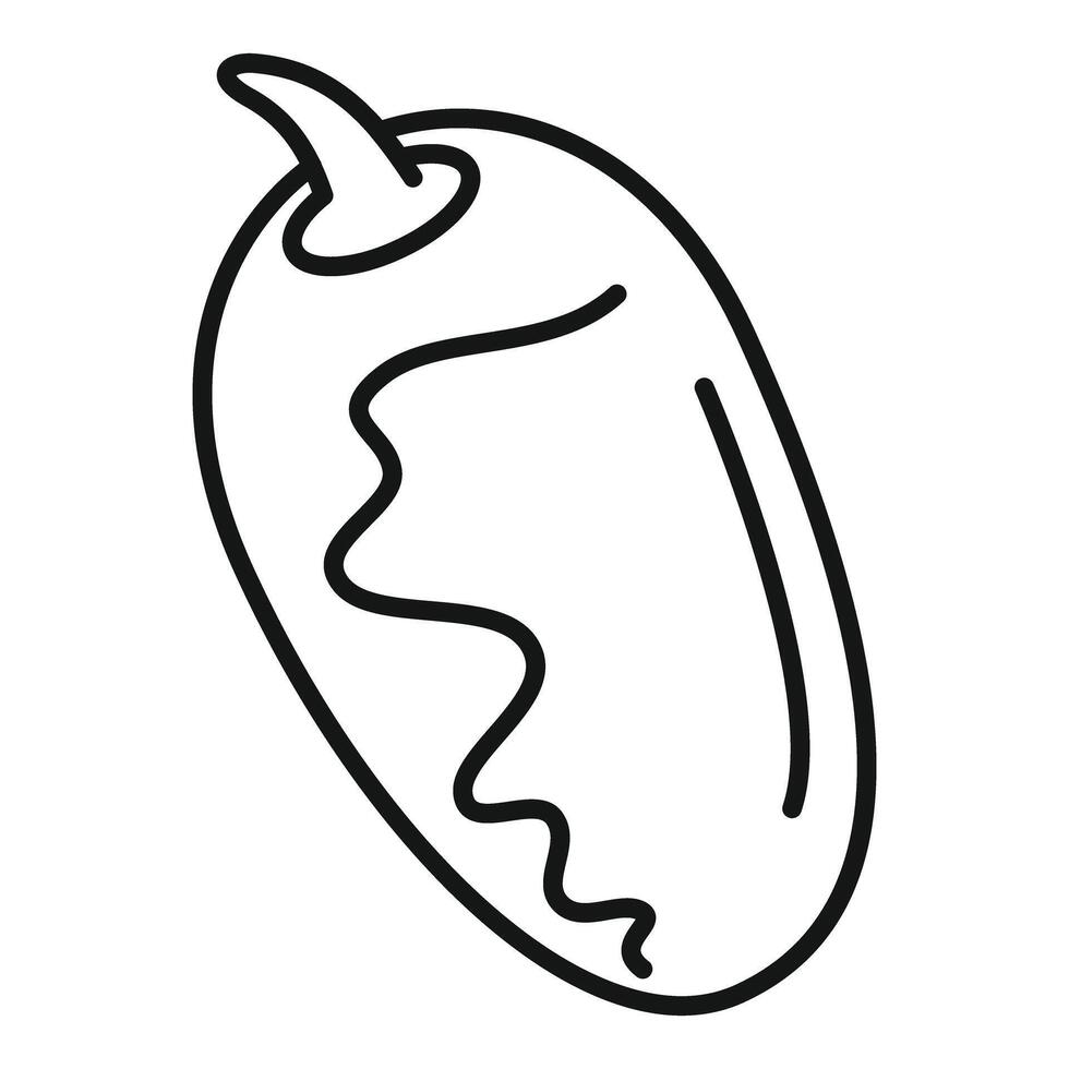Jalapeno chili pepper showing spicy side drawing vector