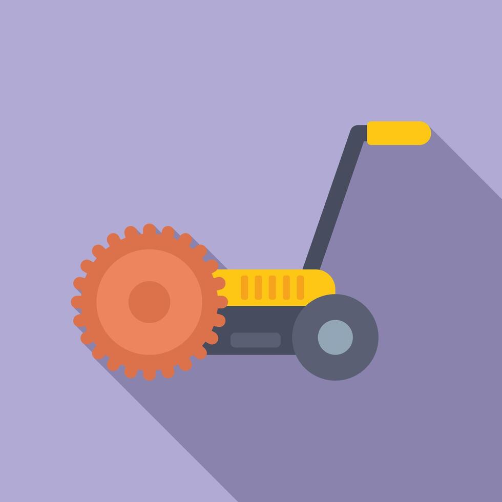 Circular saw cutting machine being used for construction vector