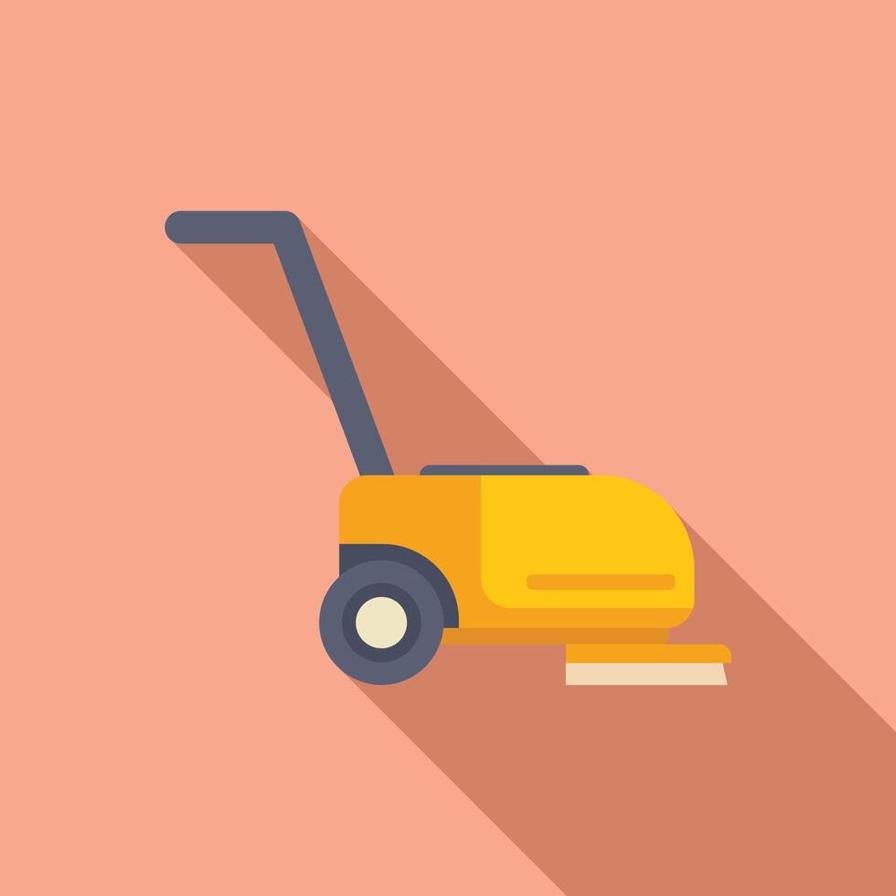 Floor polishing machine cleaning and buffing a floor to a shine vector