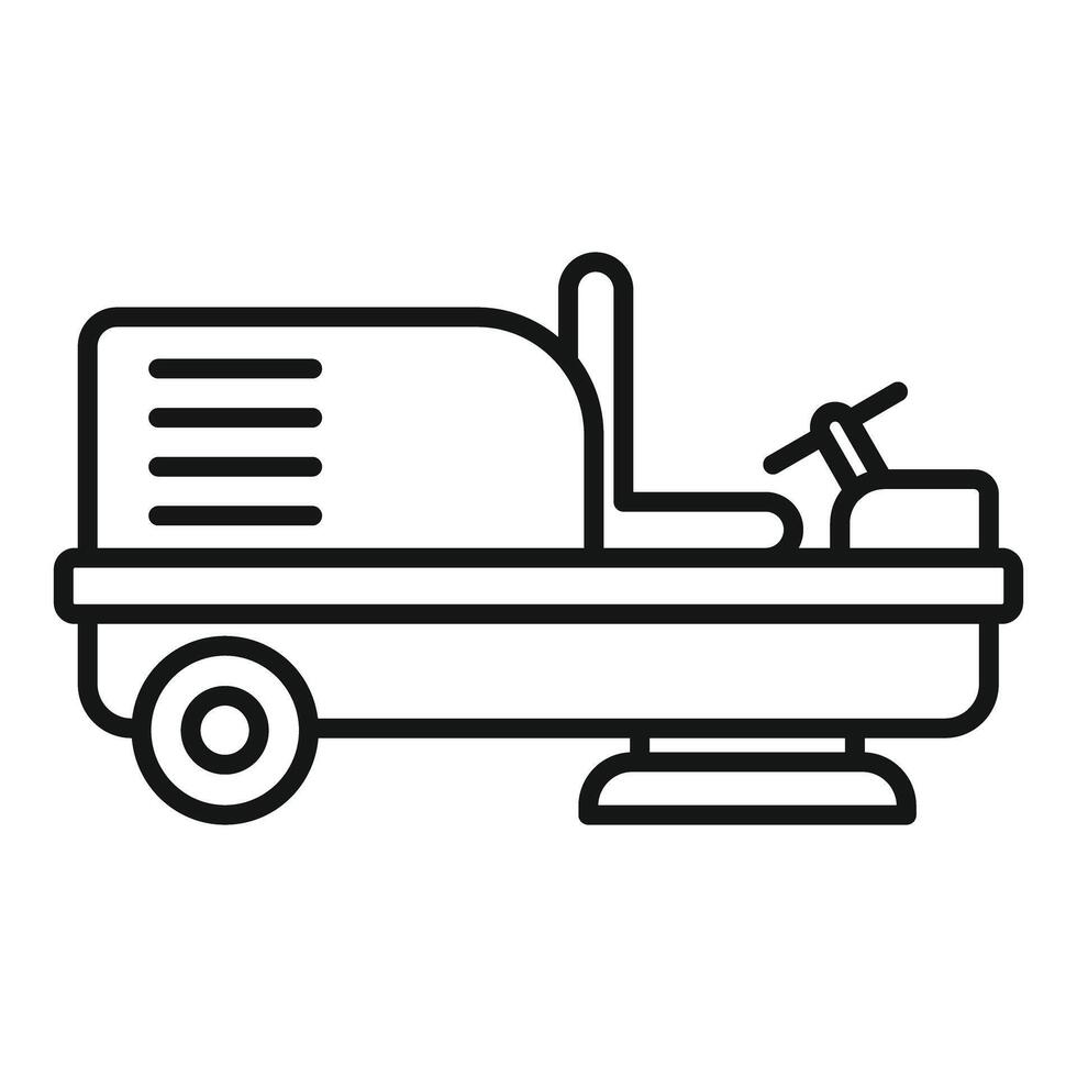 Cleaning machine using modern technology cleaning service line icon vector