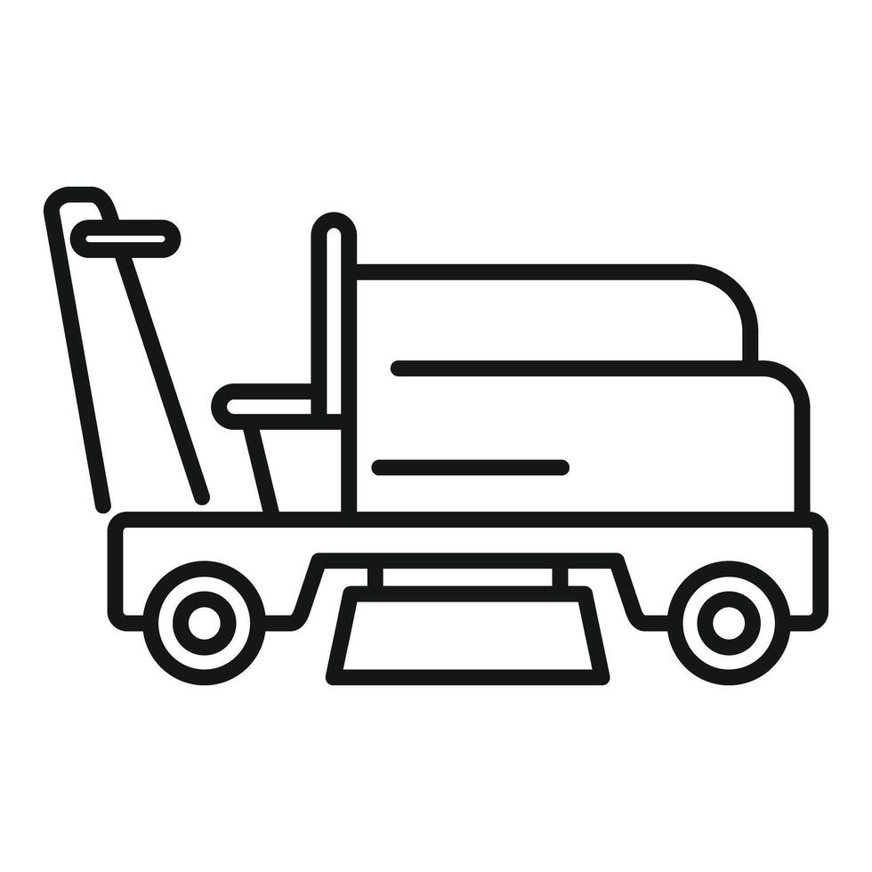 Street sweeper cleaning machine using modern technology icon vector