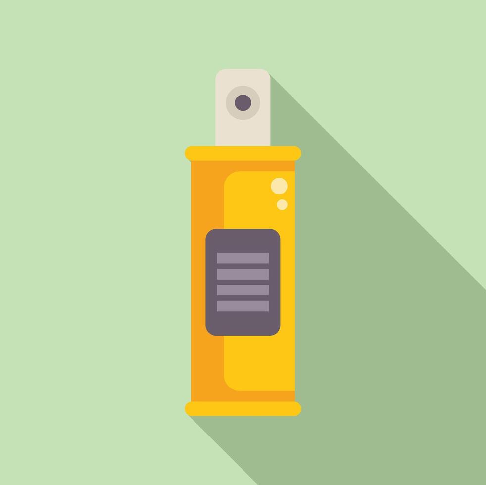 Spray paint can standing on green background vector