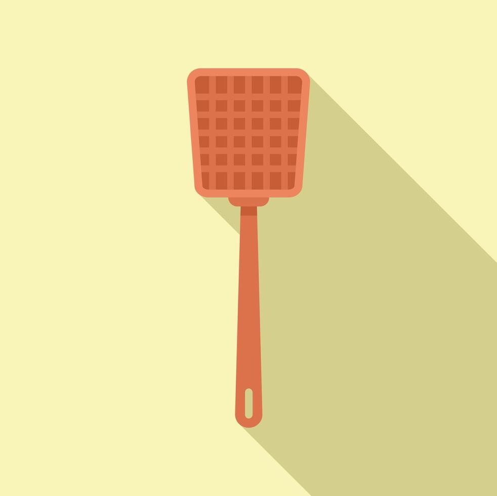 Plastic fly swatter standing up on light yellow background vector