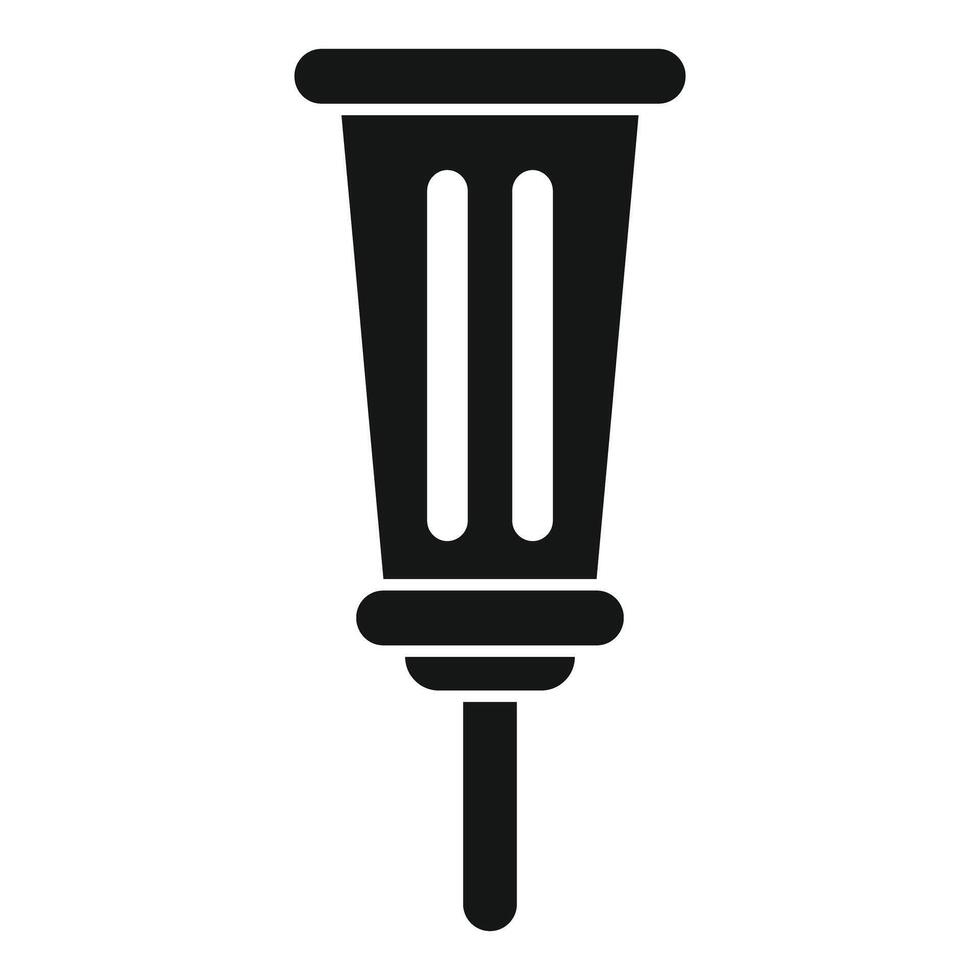 Blacksmith anvil holding hot metal forging icon simple style vector