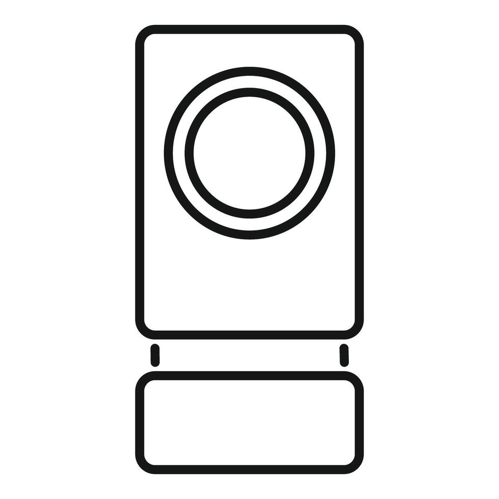 Washing machine showing laundry service symbol icon outline vector