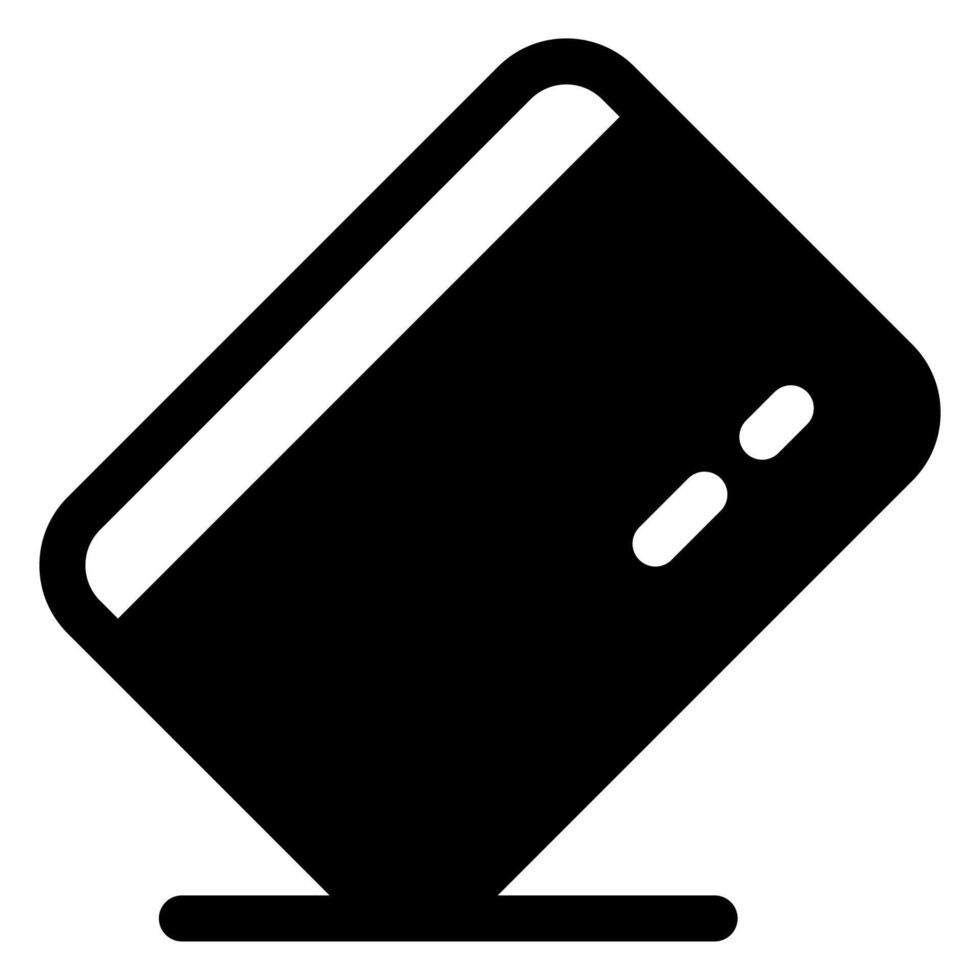 credit card glyph icon isolated on white background vector