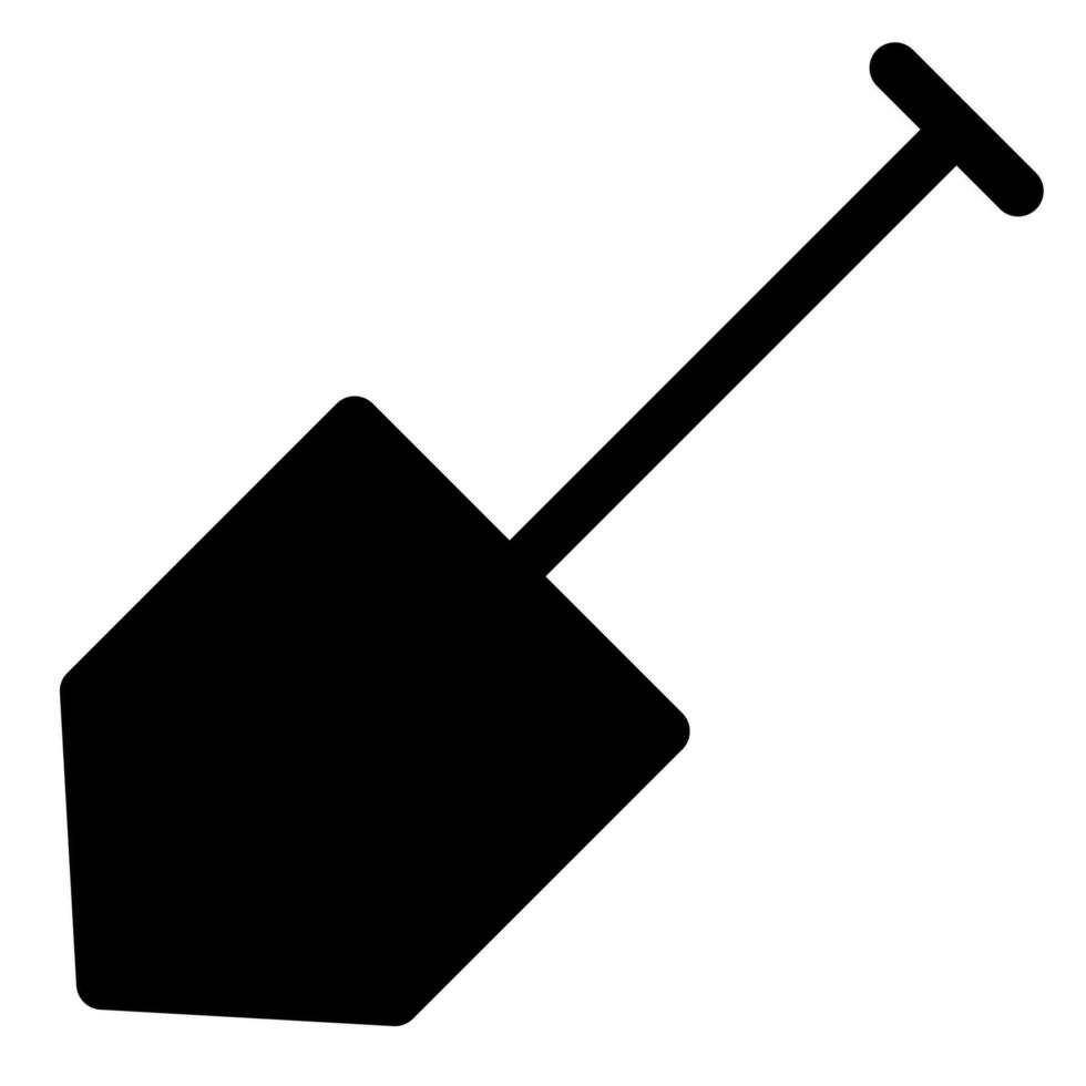 shovel glyph icon isolated on white background vector