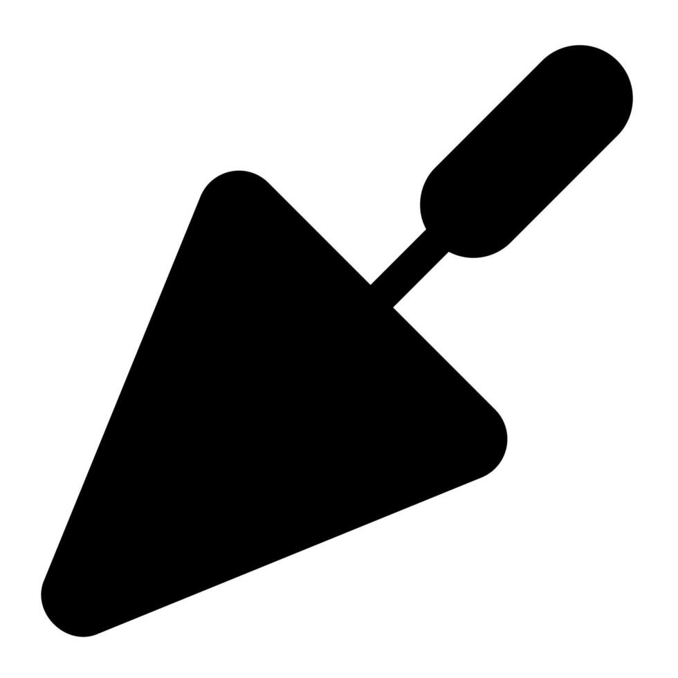 trowel glyph icon isolated on white background vector