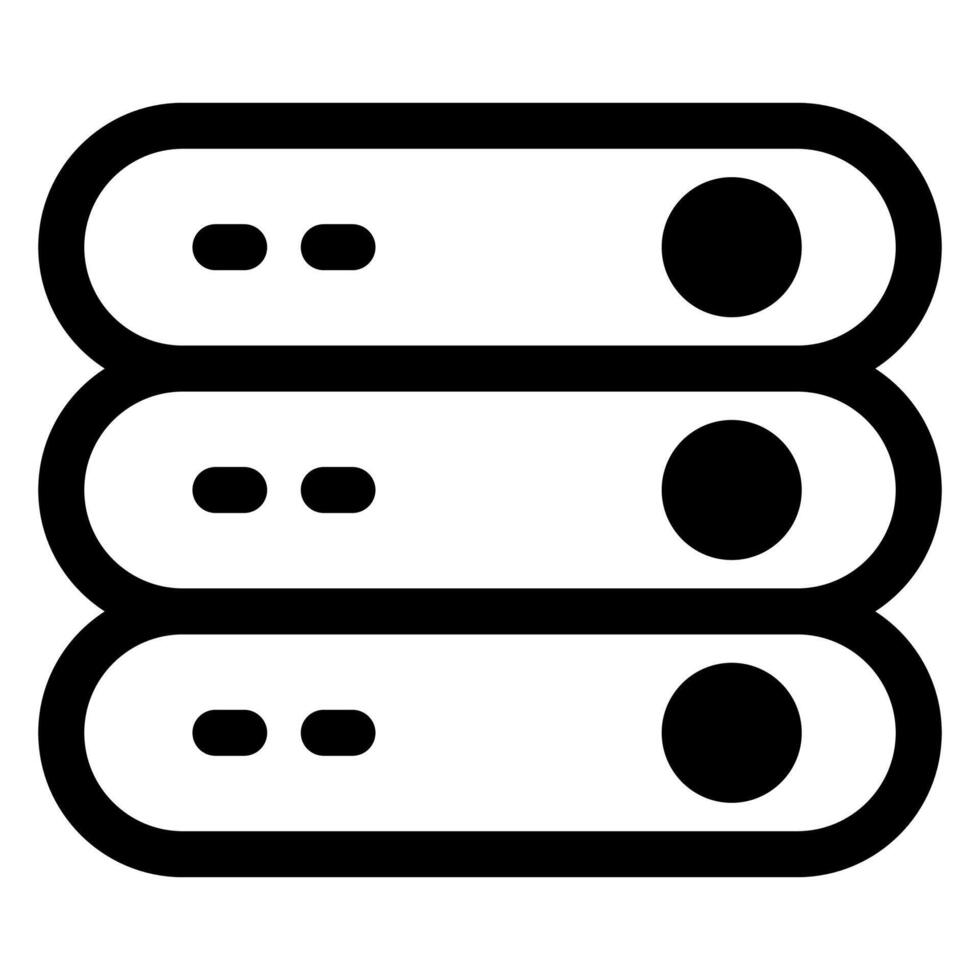 database glyph icon isolated on white background vector