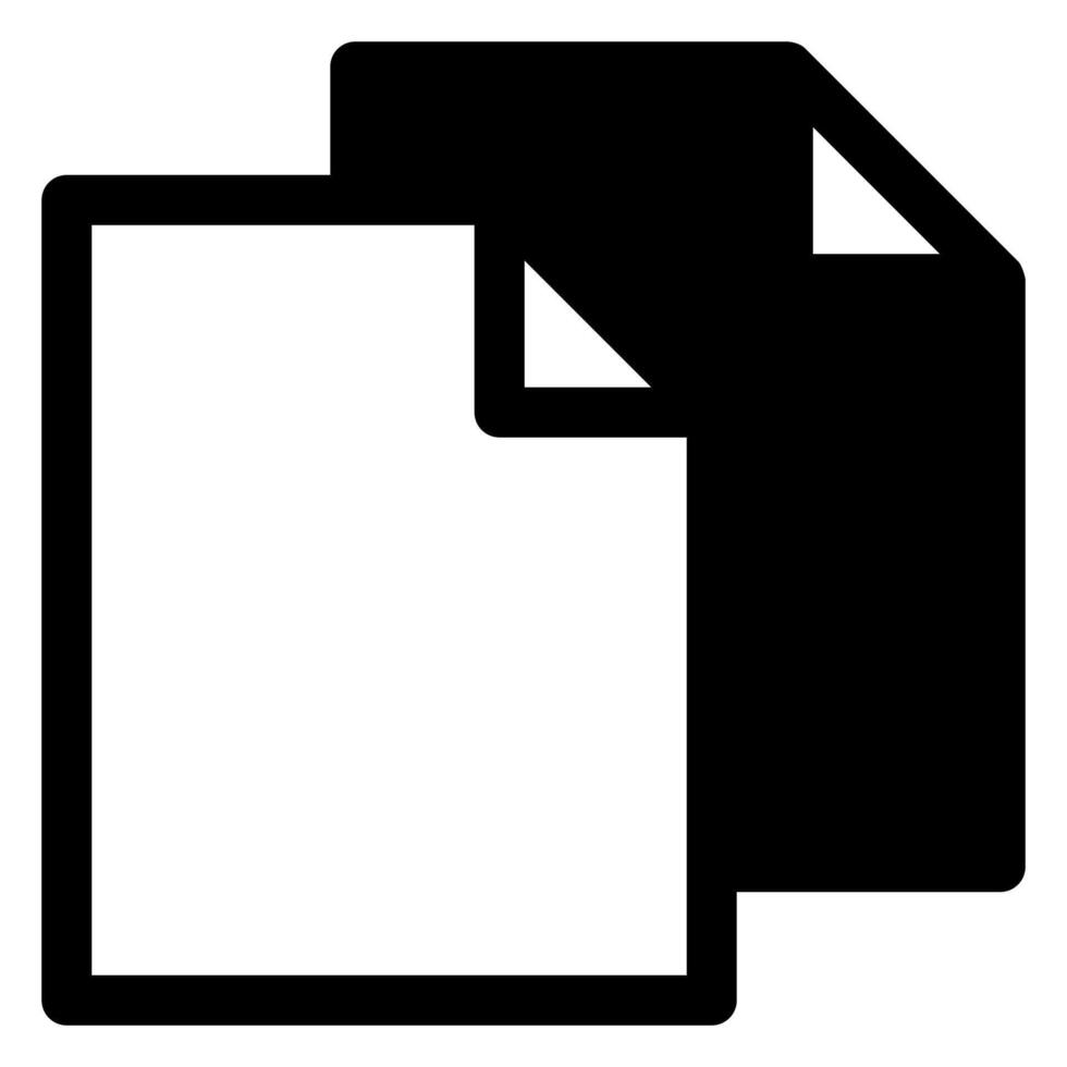 copy glyph icon isolated on white background vector