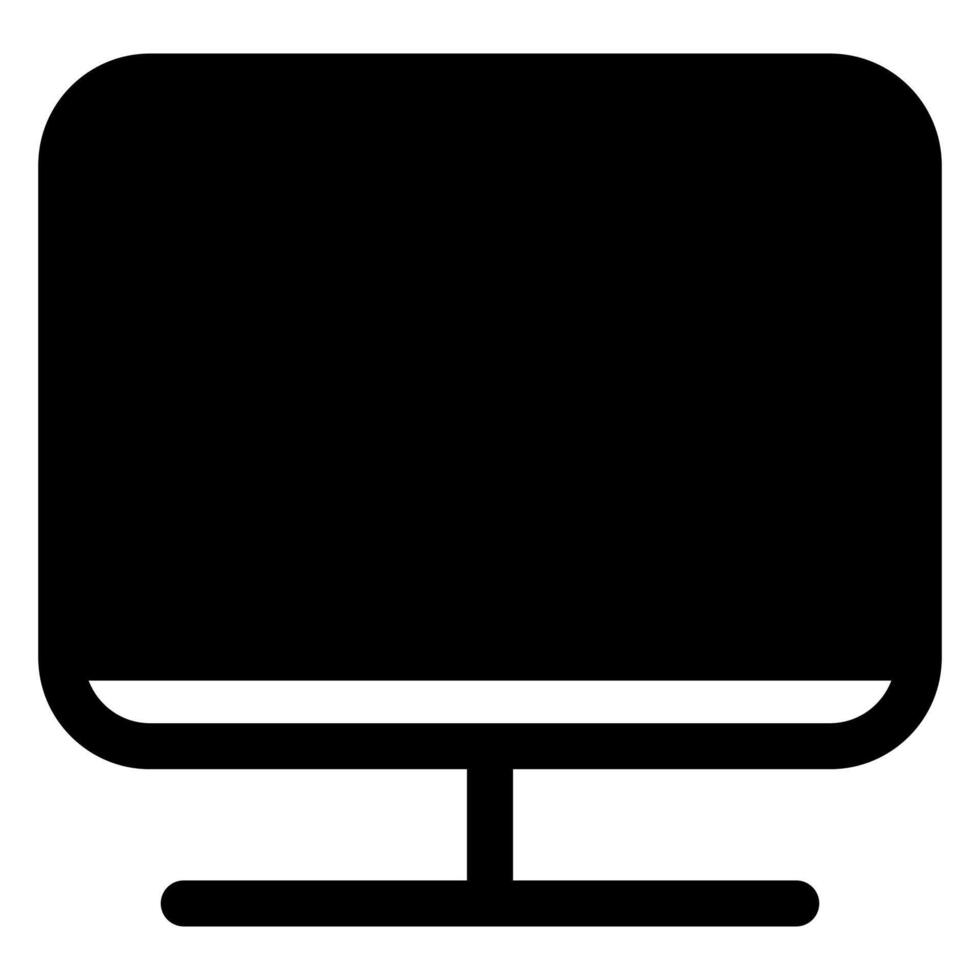 desktop glyph icon isolated on white background vector