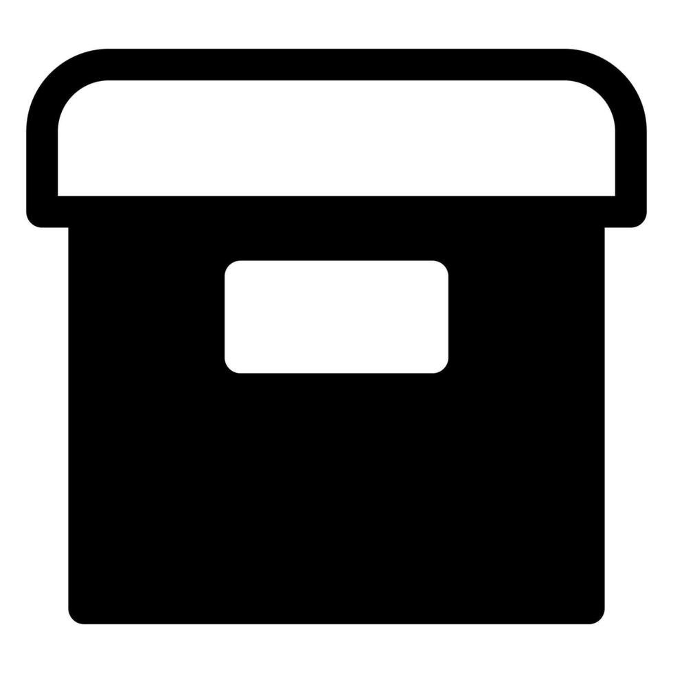 archive glyph icon isolated on white background vector