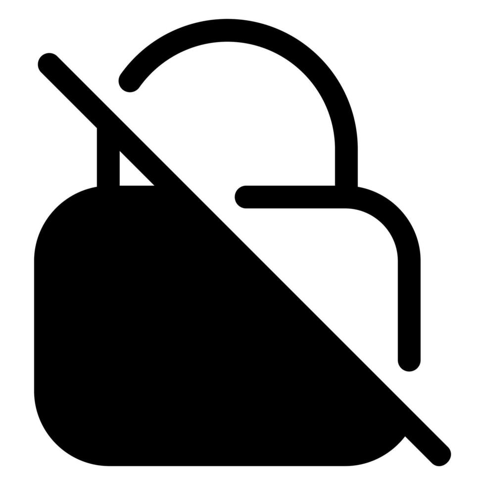 padlock glyph icon isolated on white background vector