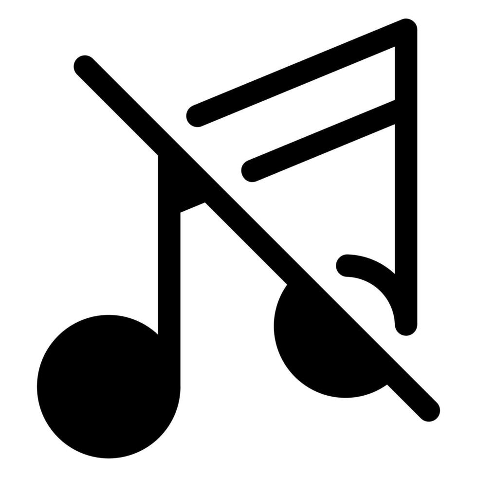 music glyph icon isolated on white background vector