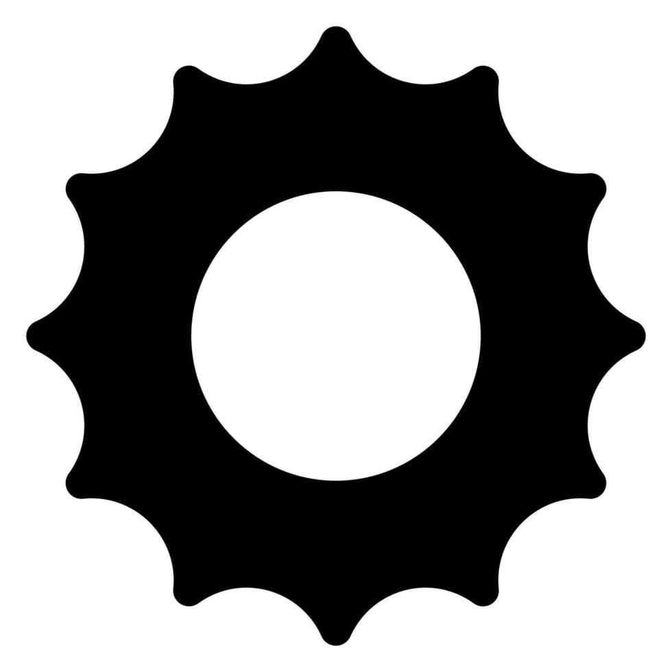 gear glyph icon isolated on white background vector