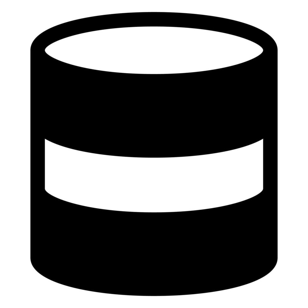 database glyph icon isolated on white background vector