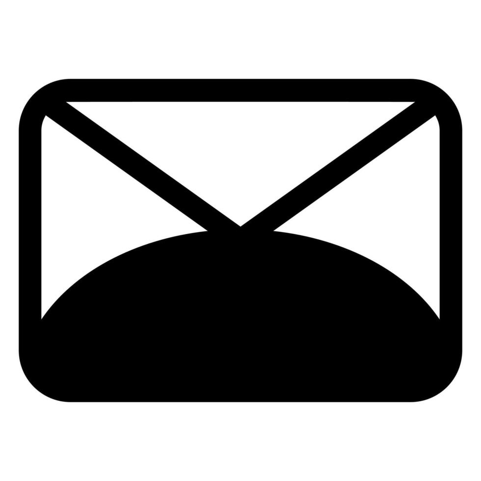 mail glyph icon isolated on white background vector