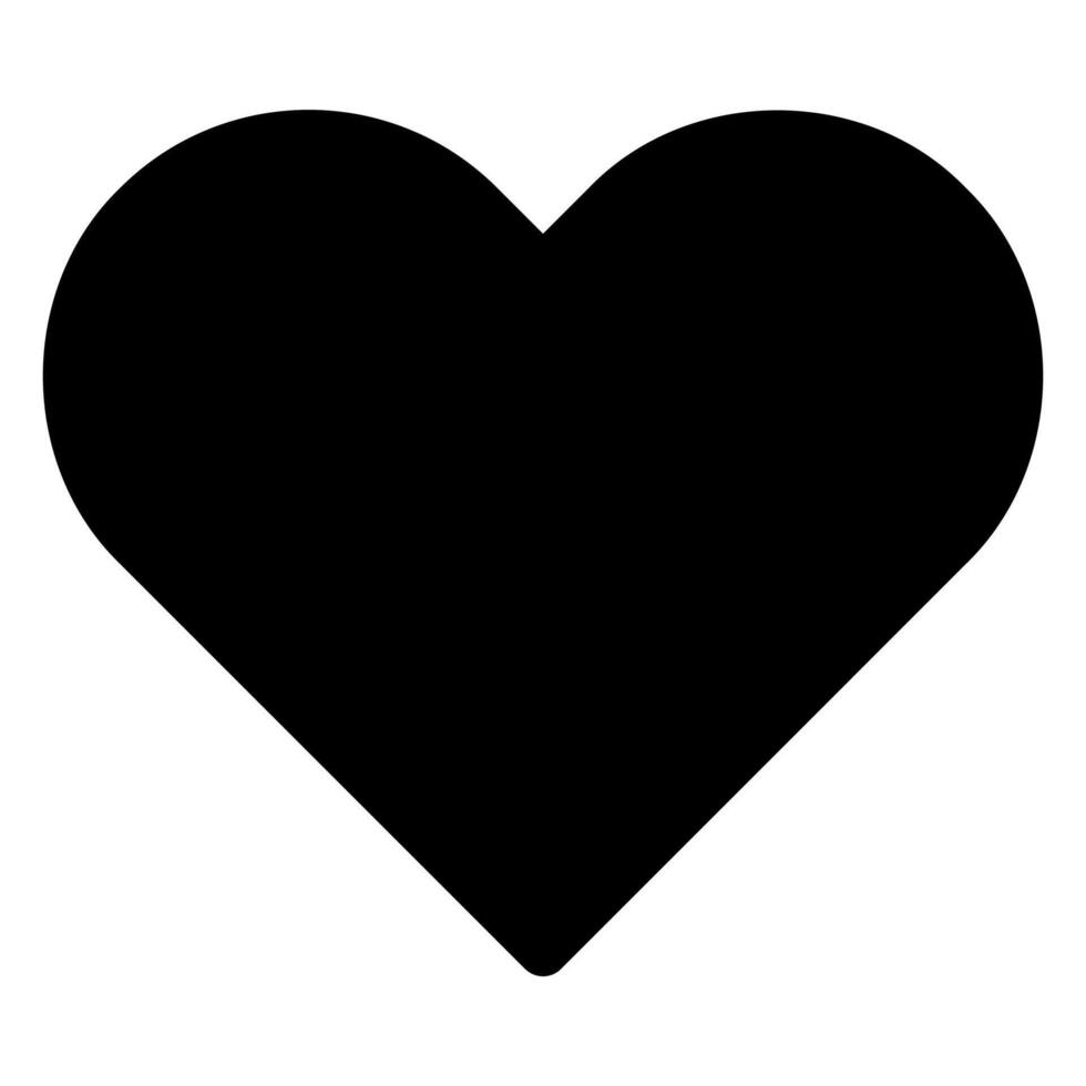 love glyph icon isolated on white background vector