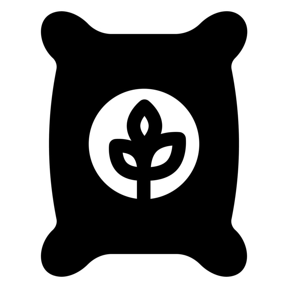 sack glyph icon isolated on white background vector