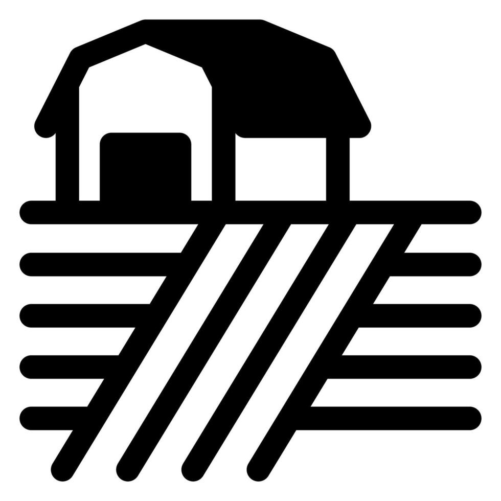barn glyph icon isolated on white background vector